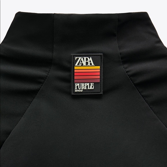 Zara Purple Magazine Crop Jacket - Picture 5 of 5